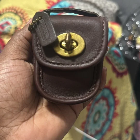 Vintage Coach Mini Station Bag Key Fob - Picture 3 of 5